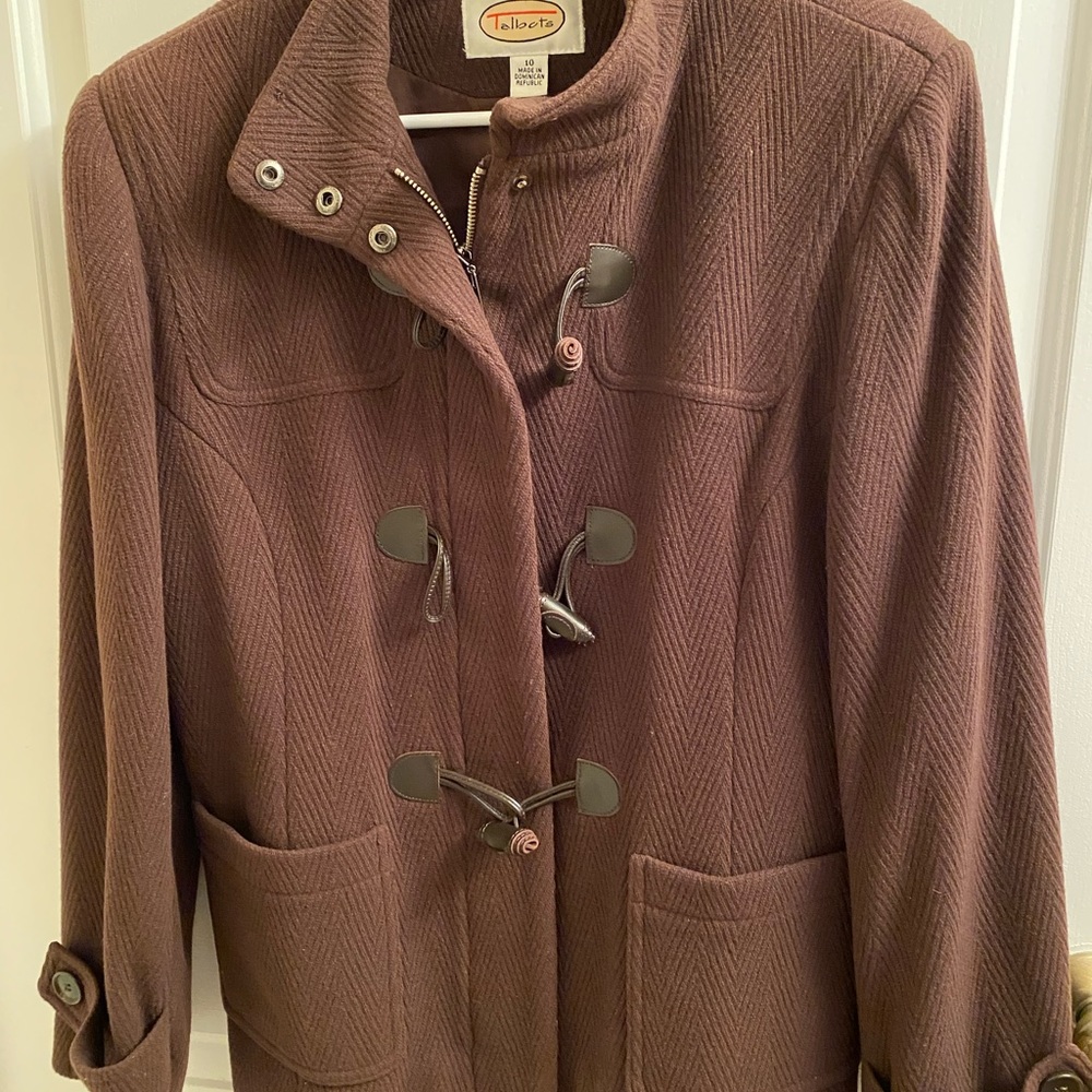 Stylish Talbots jacket. Falls to hip. Fully lined.